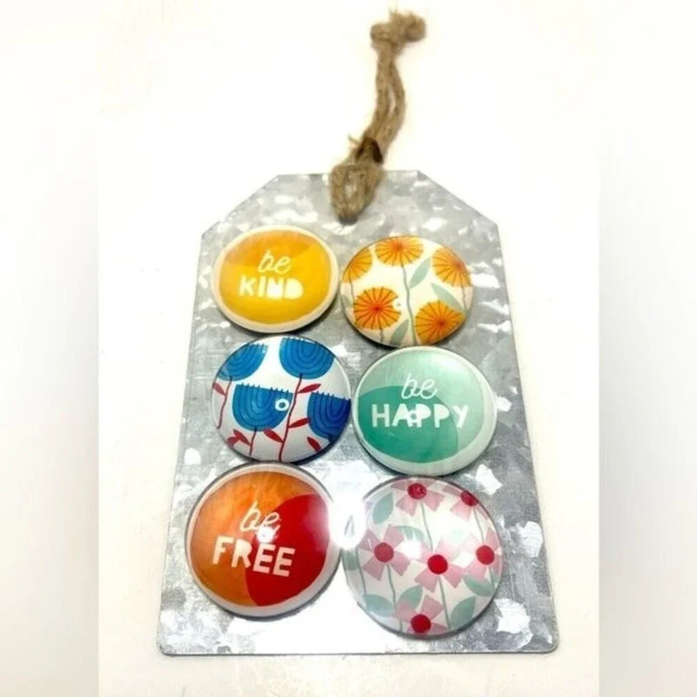 Ganz Six Large Strong Decorative Magnets